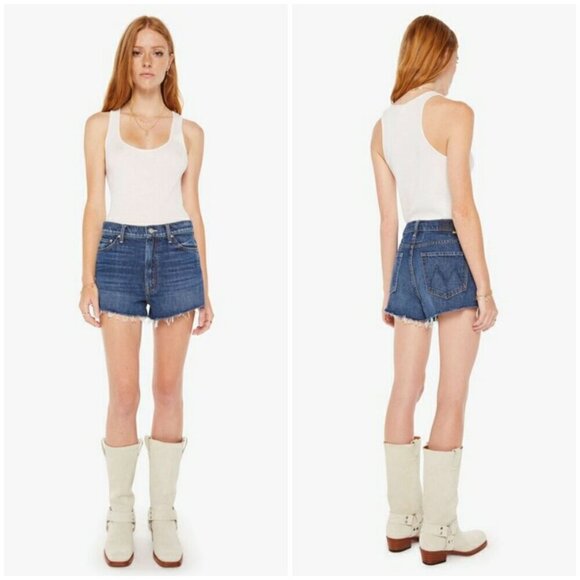 💕MOTHER💕 Dodger Short Short Fray Shorts Did You Bring Me Anything 28 NWT - Picture 1 of 16